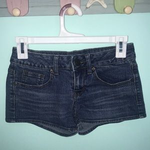 Dark wash jean shorts. Size 0